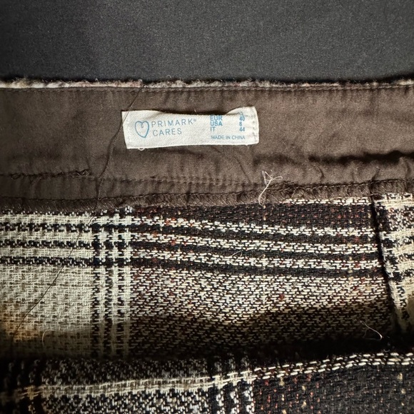 Primark Brown and Cream A-Line Mini Skirt - Picture 4 of 5